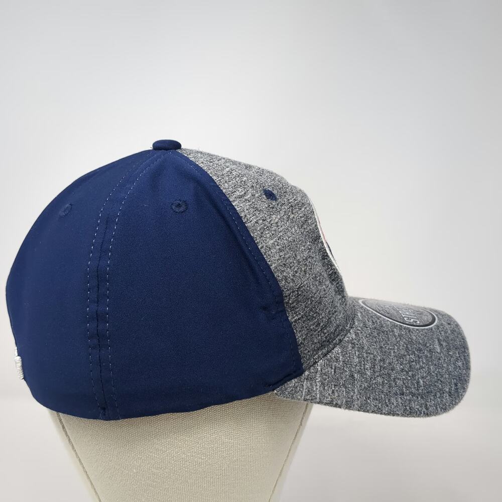 Zephyr Baseball Cap Gray Blue M DeLaval Stretch Fit Heathered Embroidered Hat - Picture 5 of 9